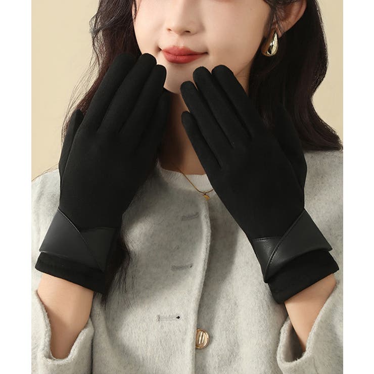 スエード調手袋裏起毛 リボン付き手袋防寒 | SUNSHINE CLOSET | 詳細画像2 