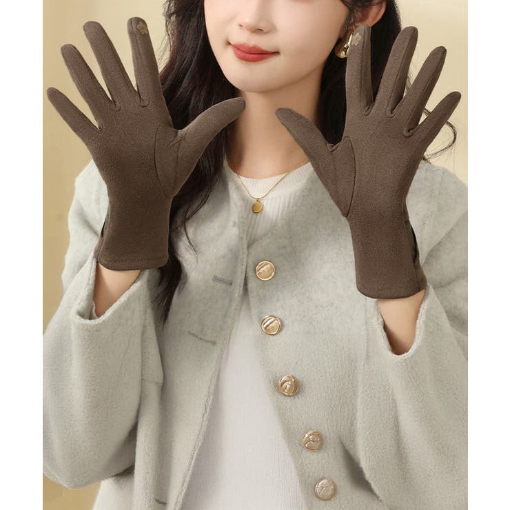 スエード調手袋裏起毛 リボン付き手袋防寒 | SUNSHINE CLOSET | 詳細画像7 