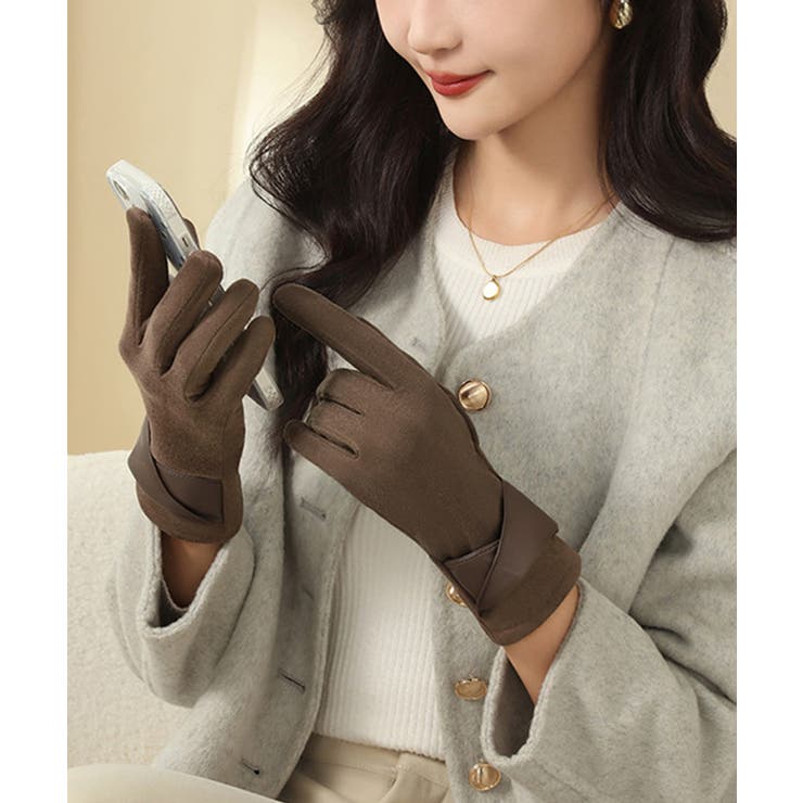 スエード調手袋裏起毛 リボン付き手袋防寒 | SUNSHINE CLOSET | 詳細画像8 