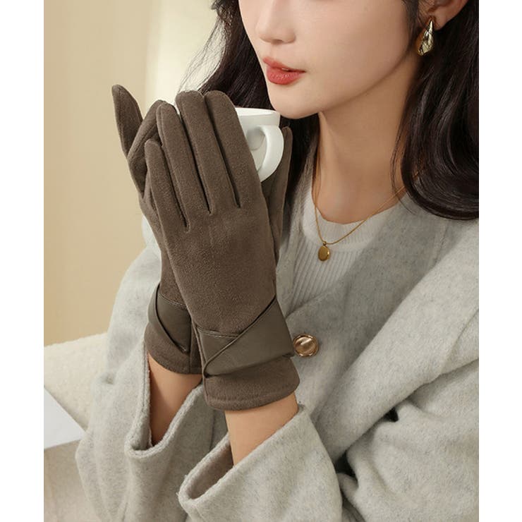 スエード調手袋裏起毛 リボン付き手袋防寒 | SUNSHINE CLOSET | 詳細画像9 