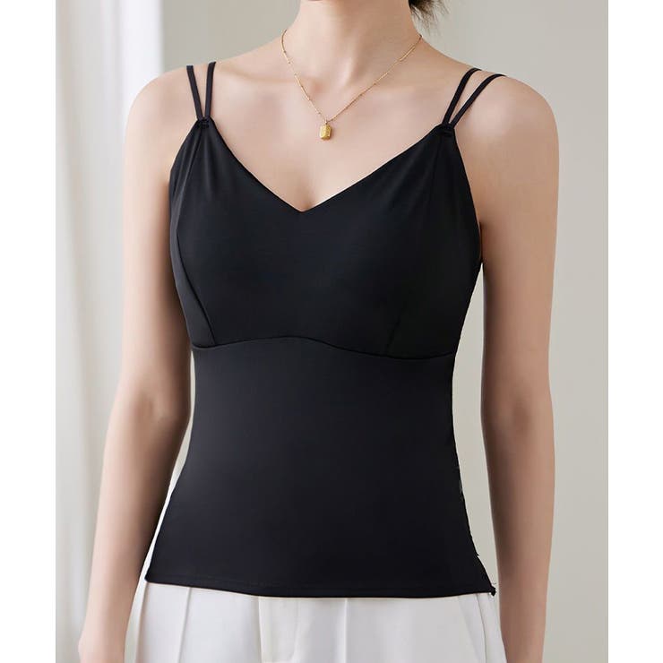ノンワイヤーブラキャミ バックシースルーセクシー下着 ブラ一体型インナー楽ちんチ… | SUNSHINE CLOSET | 詳細画像1 