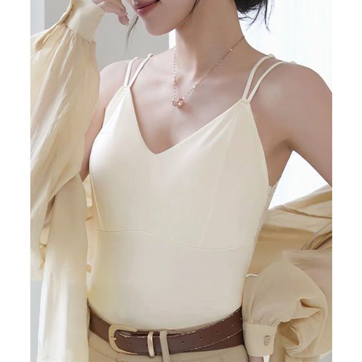 ノンワイヤーブラキャミ バックシースルーセクシー下着 ブラ一体型インナー楽ちんチ… | SUNSHINE CLOSET | 詳細画像10 