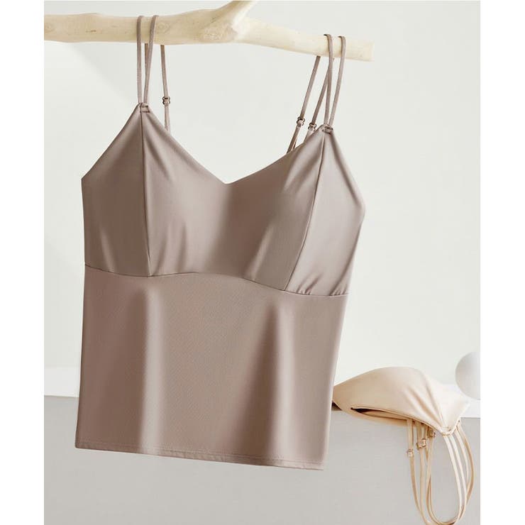 ノンワイヤーブラキャミ バックシースルーセクシー下着 ブラ一体型インナー楽ちんチ… | SUNSHINE CLOSET | 詳細画像16 