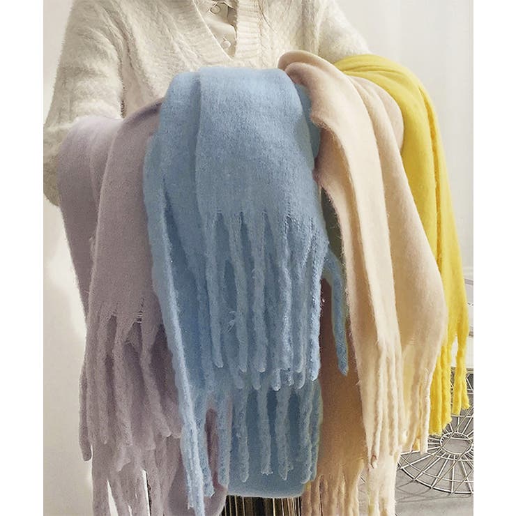 ボリューム ワイドマフラーフリンジ 無地 | SUNSHINE CLOSET | 詳細画像7 