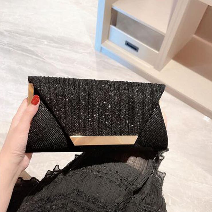 ブラック | クラッチバッグ 結婚式 パーティーバッグ | SUNSHINE CLOSET
