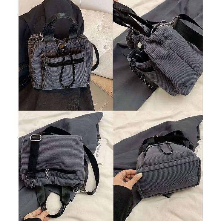 コーデュロイ 巾着ショルダーバッグ小さめ | SUNSHINE CLOSET | 詳細画像18 