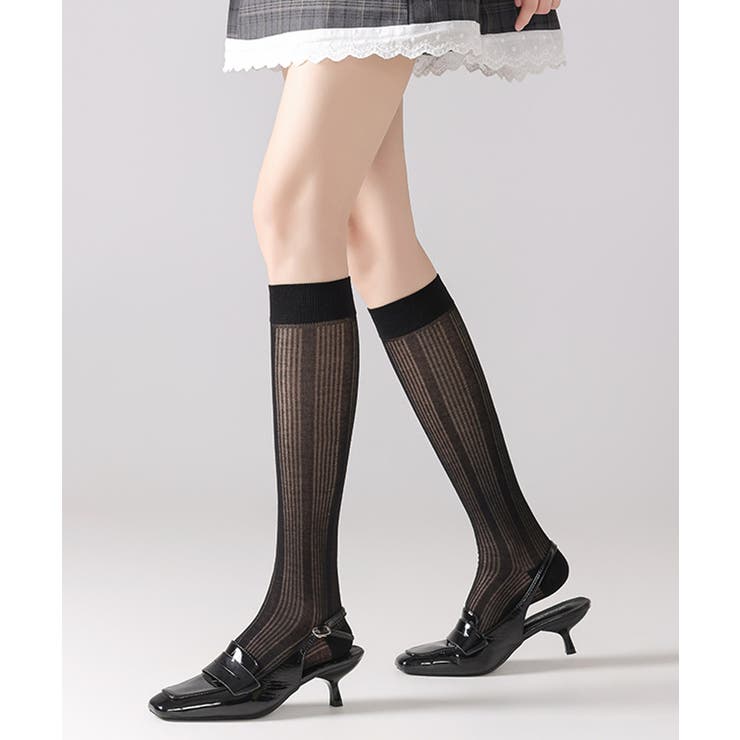 リブ編み シースルーソックス 可愛い | SUNSHINE CLOSET | 詳細画像5 