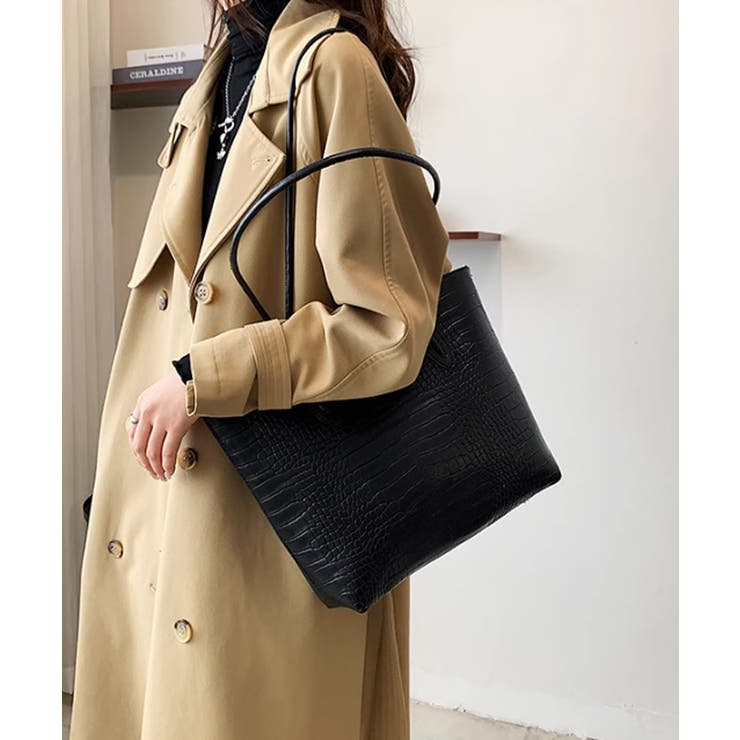 クロコ型押し トートバッグ 2点セット | SUNSHINE CLOSET | 詳細画像2 
