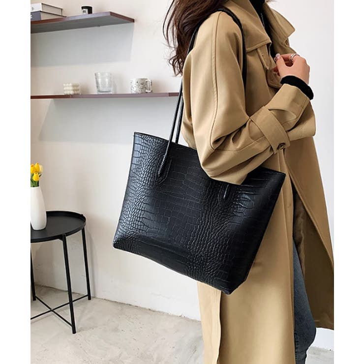 クロコ型押し トートバッグ 2点セット | SUNSHINE CLOSET | 詳細画像5 