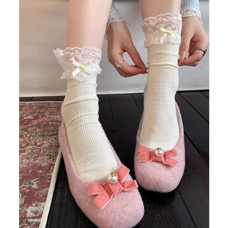 レース付き リボンソックス 可愛い 靴下 | SUNSHINE CLOSET | 詳細画像10 