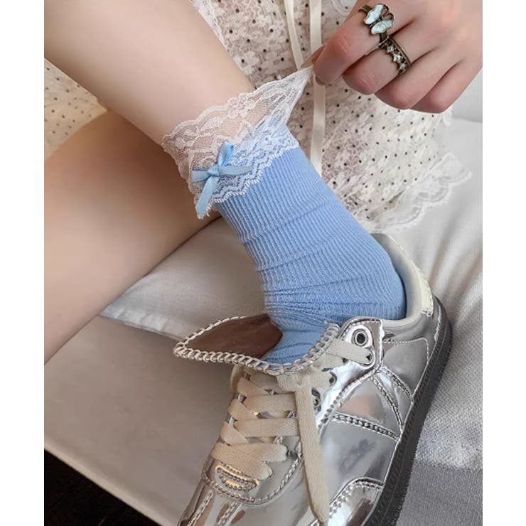 レース付き リボンソックス 可愛い 靴下 | SUNSHINE CLOSET | 詳細画像12 