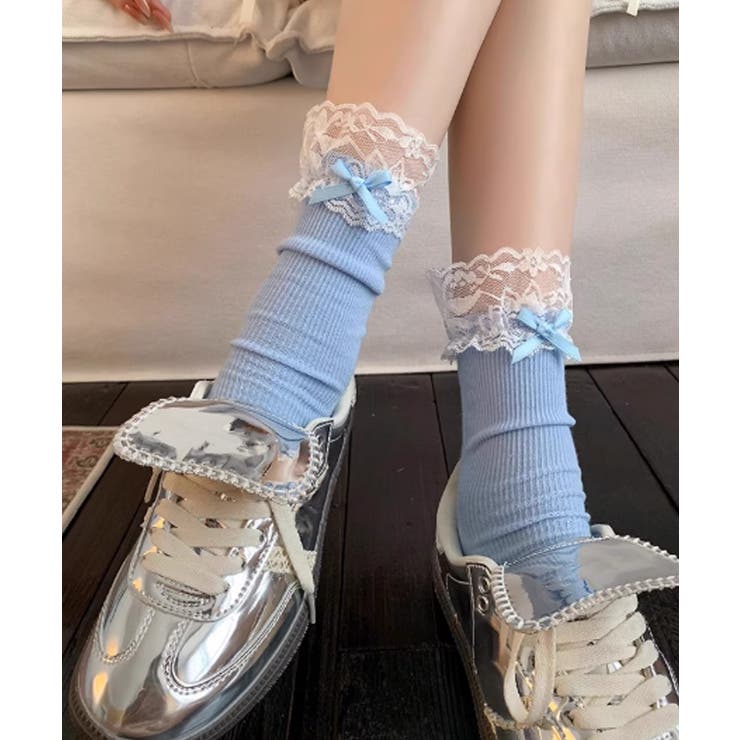 レース付き リボンソックス 可愛い 靴下 | SUNSHINE CLOSET | 詳細画像13 