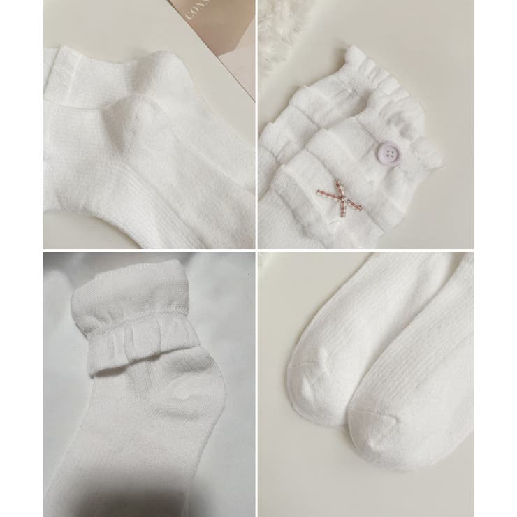 ボタン リブソックス レディース 可愛い | SUNSHINE CLOSET | 詳細画像13 