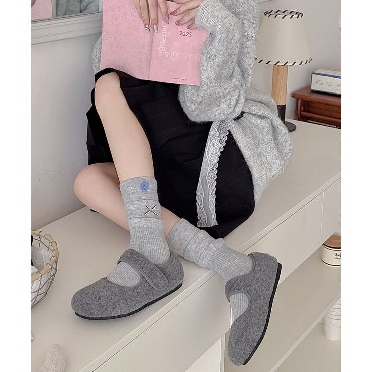 ボタン リブソックス レディース 可愛い | SUNSHINE CLOSET | 詳細画像9 