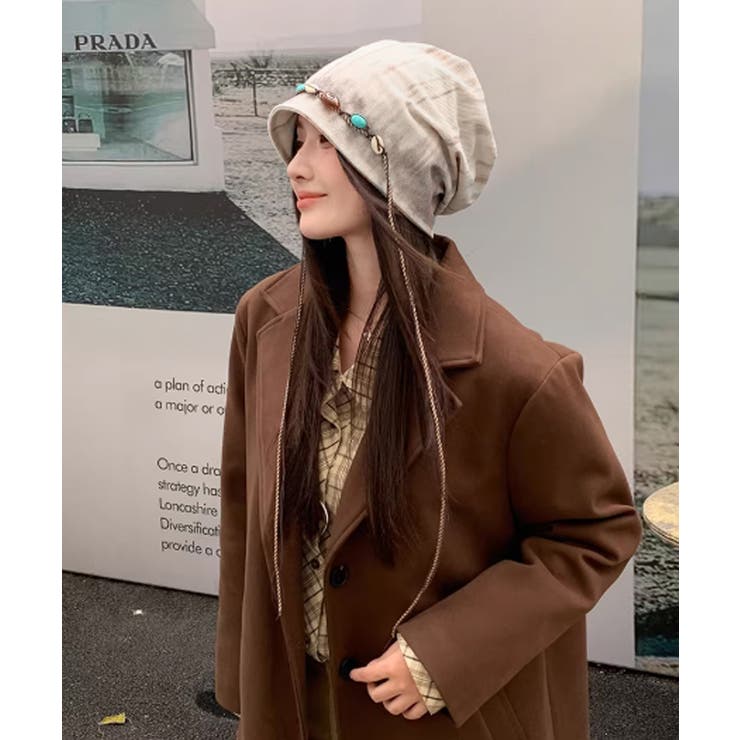 装飾付き ルーズキャップレディース 小顔 | SUNSHINE CLOSET | 詳細画像4 