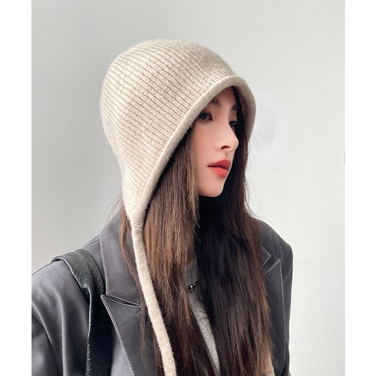 耳あて付き ニットハット 小顔ニット帽子 | SUNSHINE CLOSET | 詳細画像2 