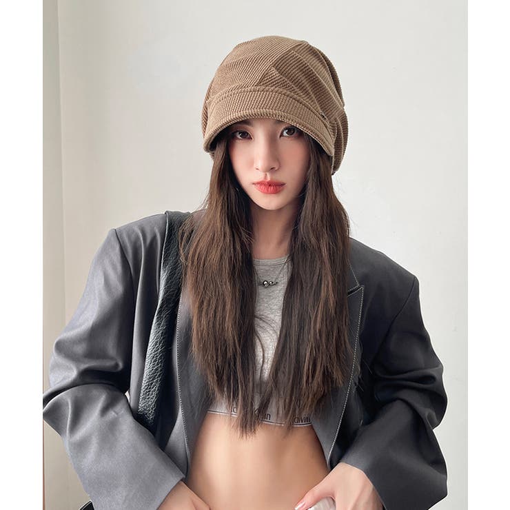 コーデュロイ ツバ付きキャスケット 小顔 | SUNSHINE CLOSET | 詳細画像7 