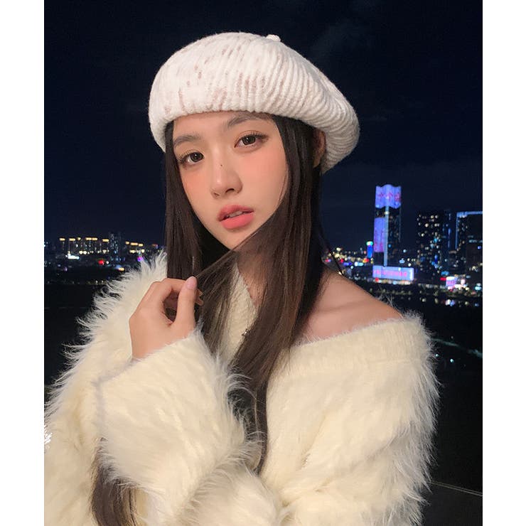 リブ編み ニットベレー帽 レディース小顔 | SUNSHINE CLOSET | 詳細画像4 