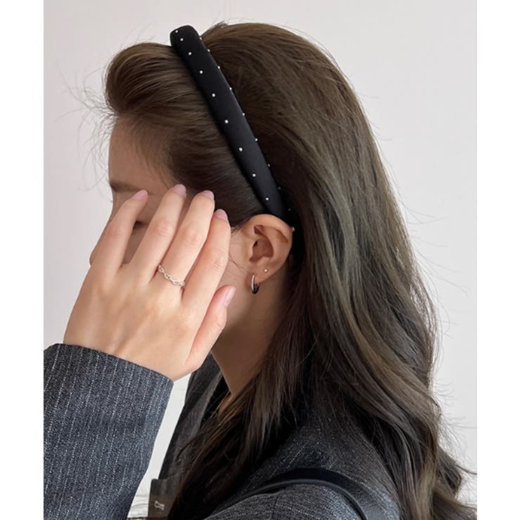 スタッズ付き サテンカチューシャ 韓国風 | SUNSHINE CLOSET | 詳細画像2 