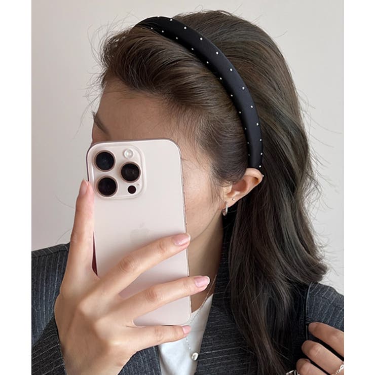 スタッズ付き サテンカチューシャ 韓国風 | SUNSHINE CLOSET | 詳細画像3 