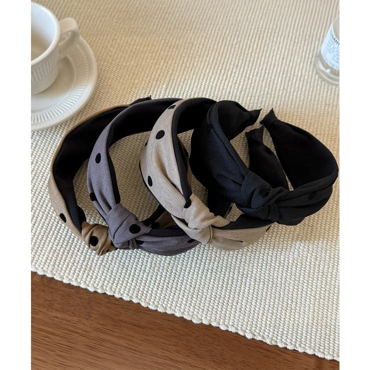 ドット柄 ねじり ワイドカチューシャ小顔 | SUNSHINE CLOSET | 詳細画像12 