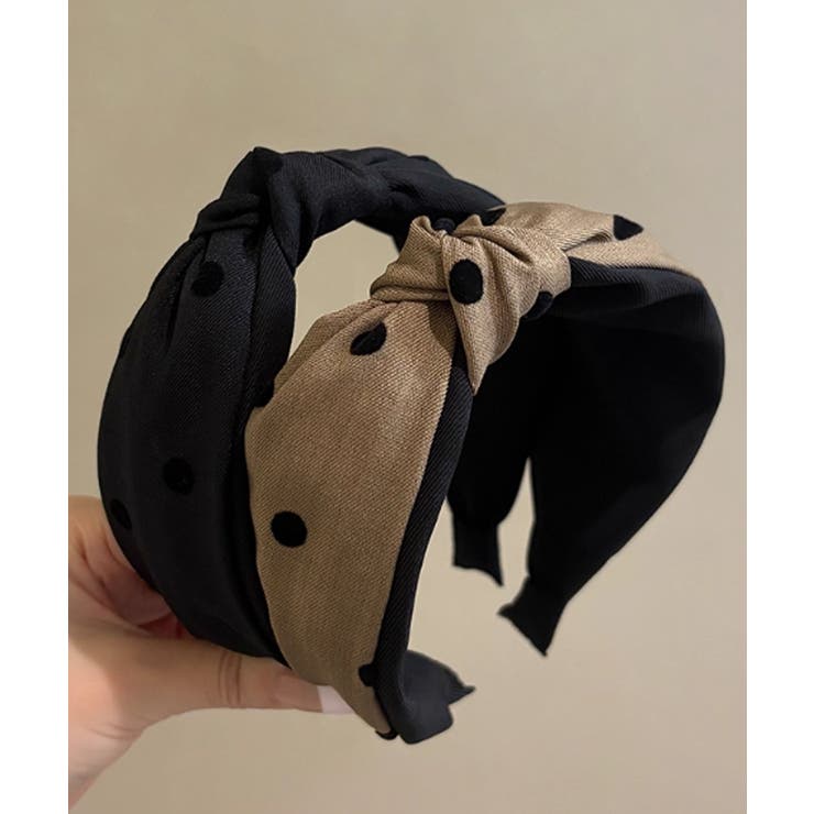 ドット柄 ねじり ワイドカチューシャ小顔 | SUNSHINE CLOSET | 詳細画像5 