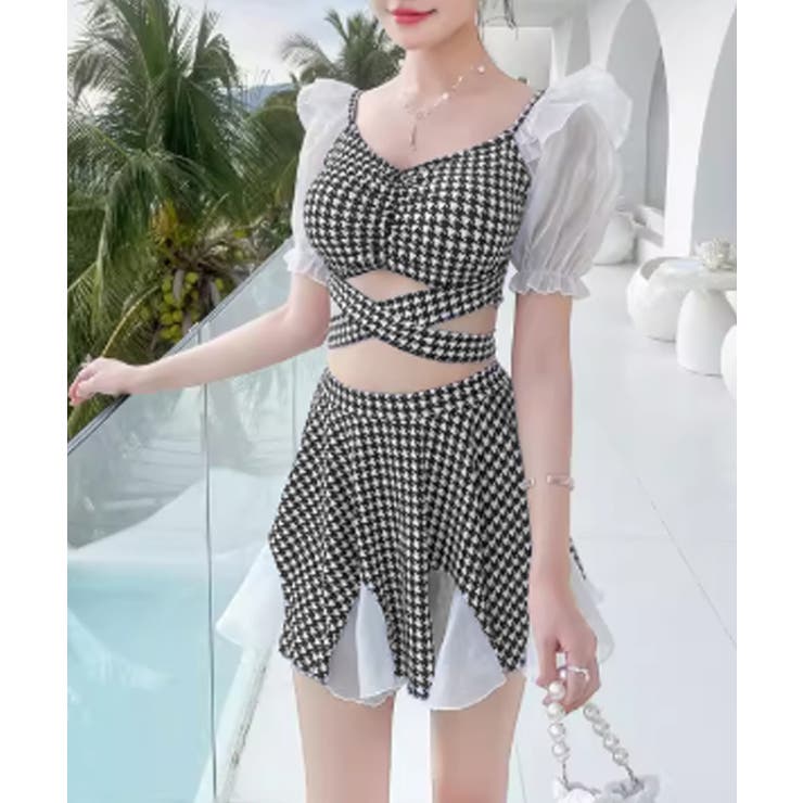 パフスリーブ タンキニ 水着2点セット | SUNSHINE CLOSET | 詳細画像6 