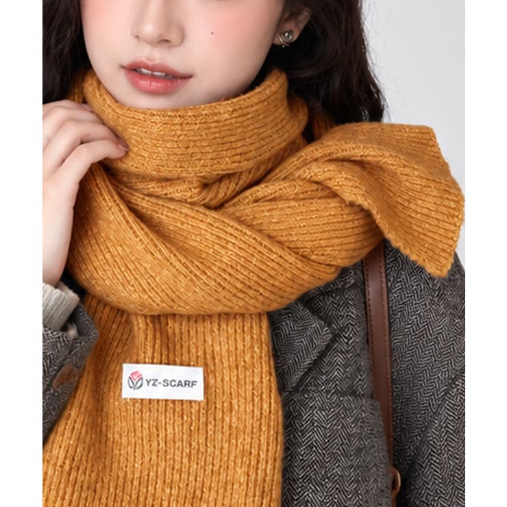 韓国風マフラーレディース チクチクしないニットストール 無地厚手 | SUNSHINE CLOSET | 詳細画像19 