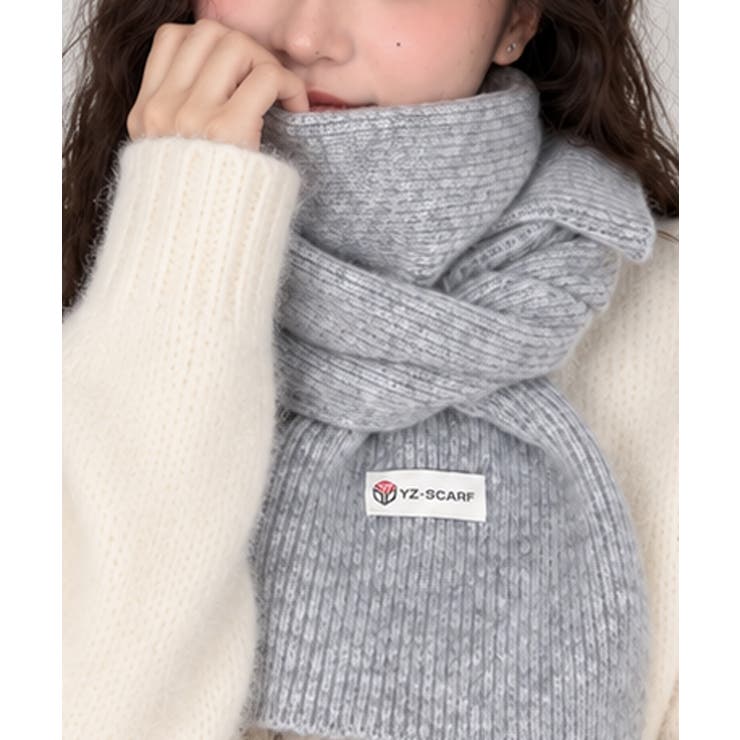 韓国風マフラーレディース チクチクしないニットストール 無地厚手 | SUNSHINE CLOSET | 詳細画像2 