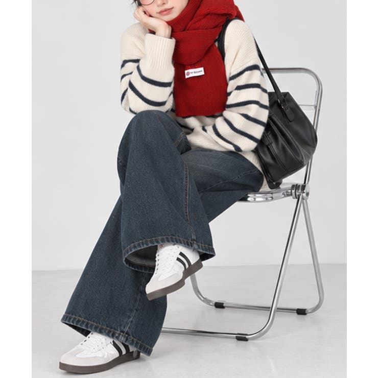 韓国風マフラーレディース チクチクしないニットストール 無地厚手 | SUNSHINE CLOSET | 詳細画像28 