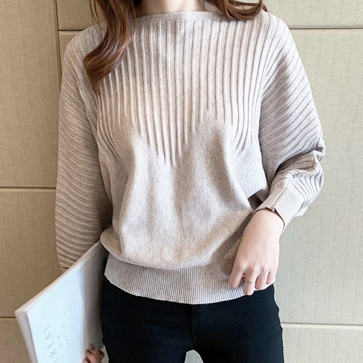 ベージュ | ニットトップス きれいめ フィット | SUNSHINE CLOSET