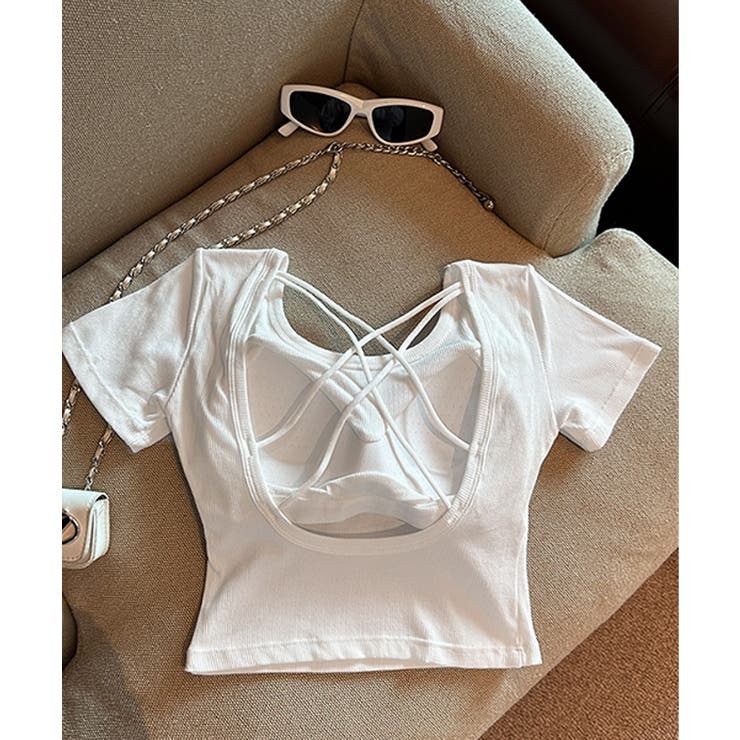 背中あきトップス カップ付き ブラトップ | SUNSHINE CLOSET | 詳細画像14 