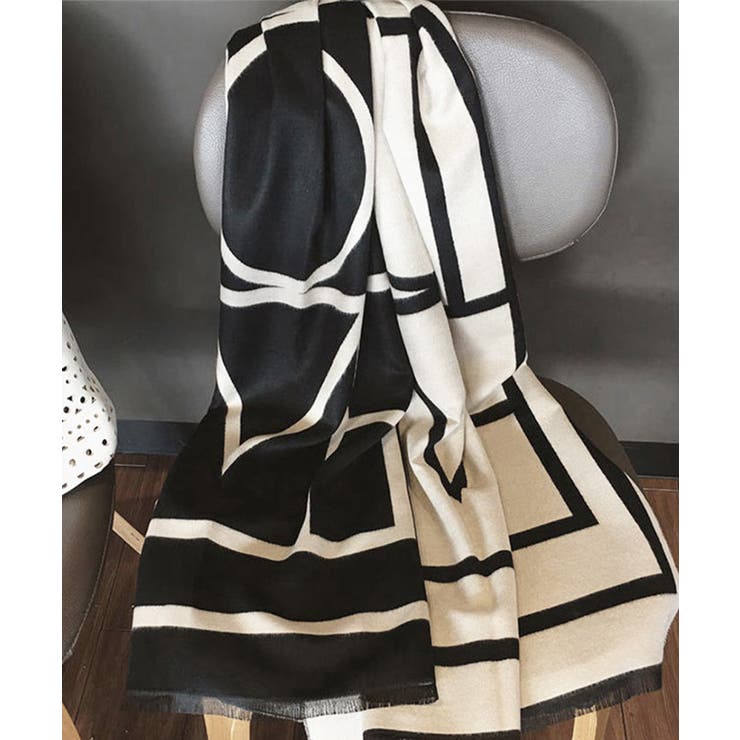 リバーシブル大判マフラー幾何学柄ストール | SUNSHINE CLOSET | 詳細画像13 