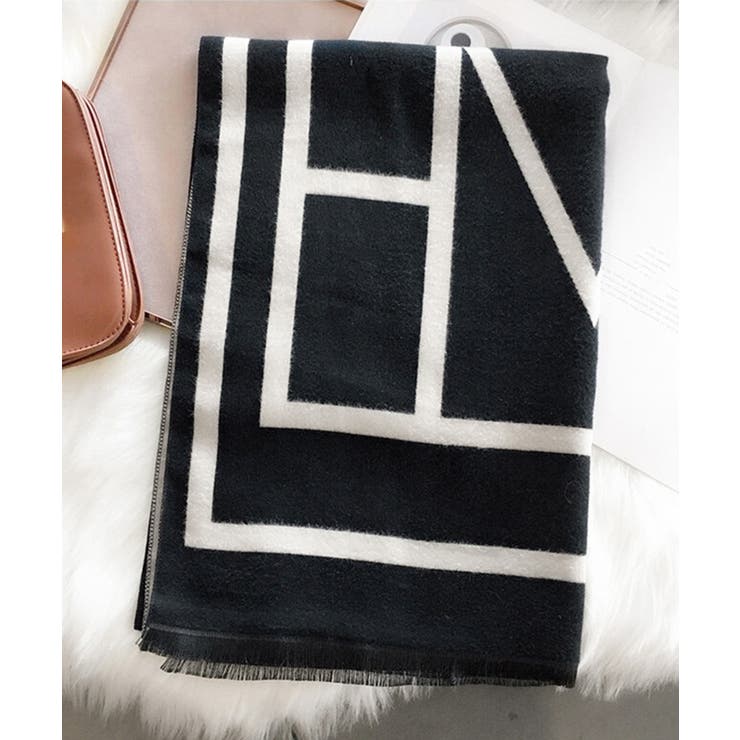 リバーシブル大判マフラー幾何学柄ストール | SUNSHINE CLOSET | 詳細画像14 