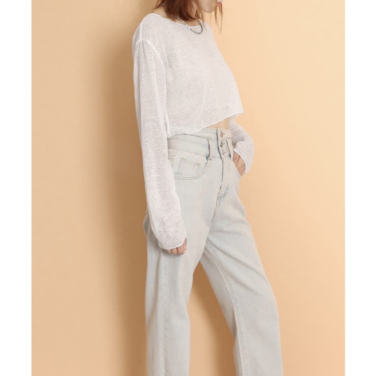 シアートップス 透け感 韓国風カジュアル | SUNSHINE CLOSET | 詳細画像11 