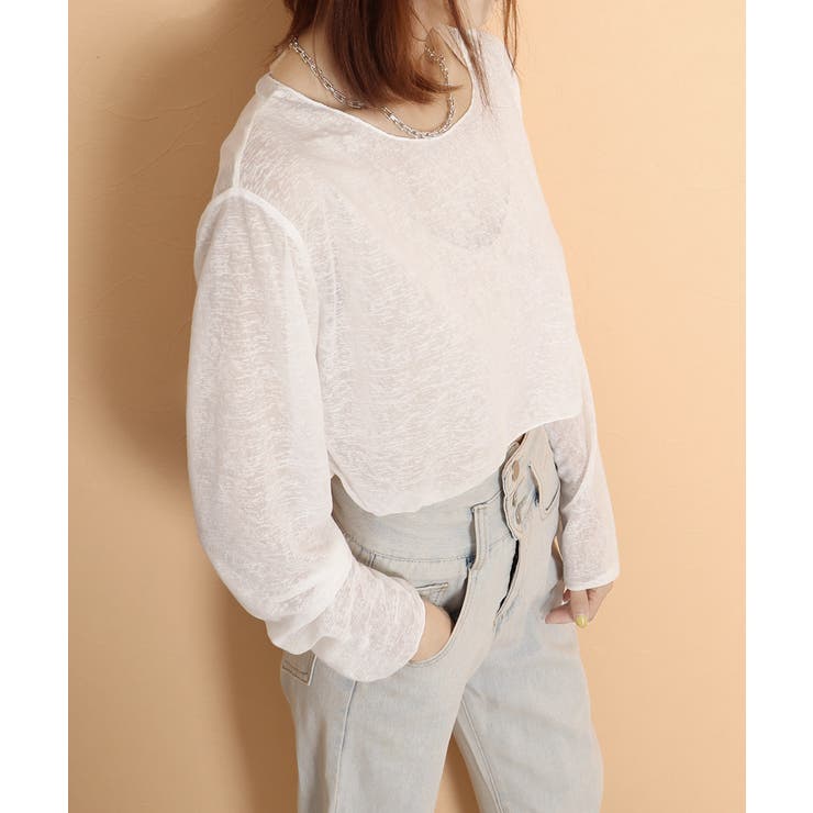 シアートップス 透け感 韓国風カジュアル | SUNSHINE CLOSET | 詳細画像12 