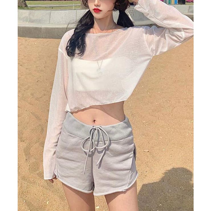 シアートップス 透け感 韓国風カジュアル | SUNSHINE CLOSET | 詳細画像3 