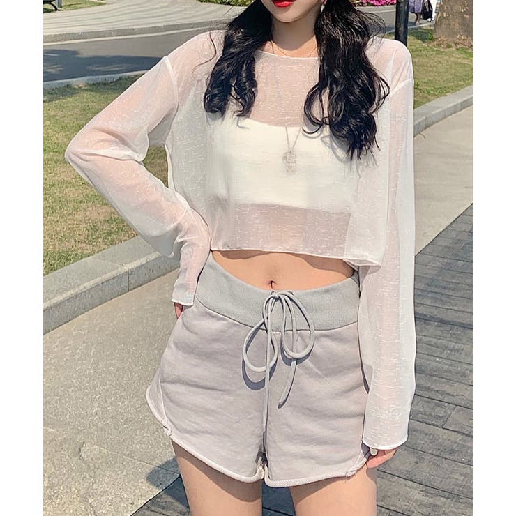 シアートップス 透け感 韓国風カジュアル | SUNSHINE CLOSET | 詳細画像6 