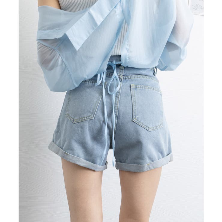 デニムショートパンツレディース美脚短パン | SUNSHINE CLOSET | 詳細画像12 