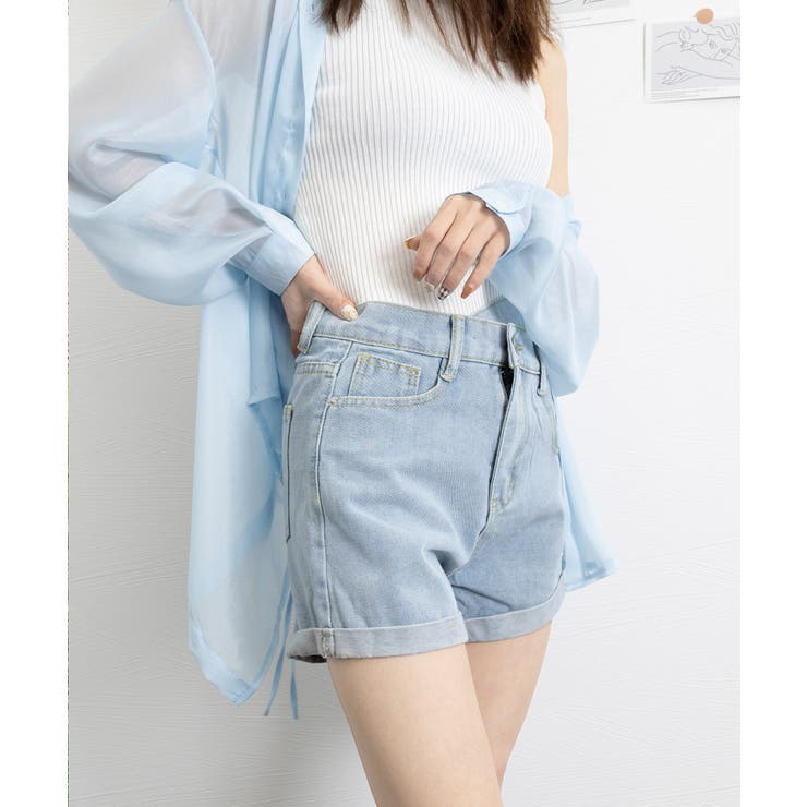 デニムショートパンツレディース美脚短パン | SUNSHINE CLOSET | 詳細画像9 