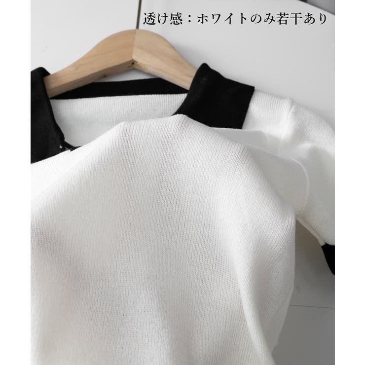 サマーニット夏Vネック半袖ニットトップス | SUNSHINE CLOSET | 詳細画像19 