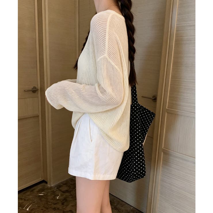 Vネックメッシュニットトップス 重ね着 レディース | SUNSHINE CLOSET | 詳細画像10 