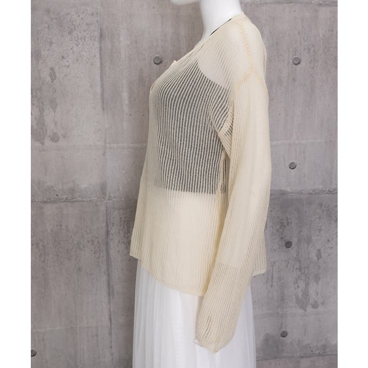 Vネックメッシュニットトップス 重ね着 レディース | SUNSHINE CLOSET | 詳細画像19 