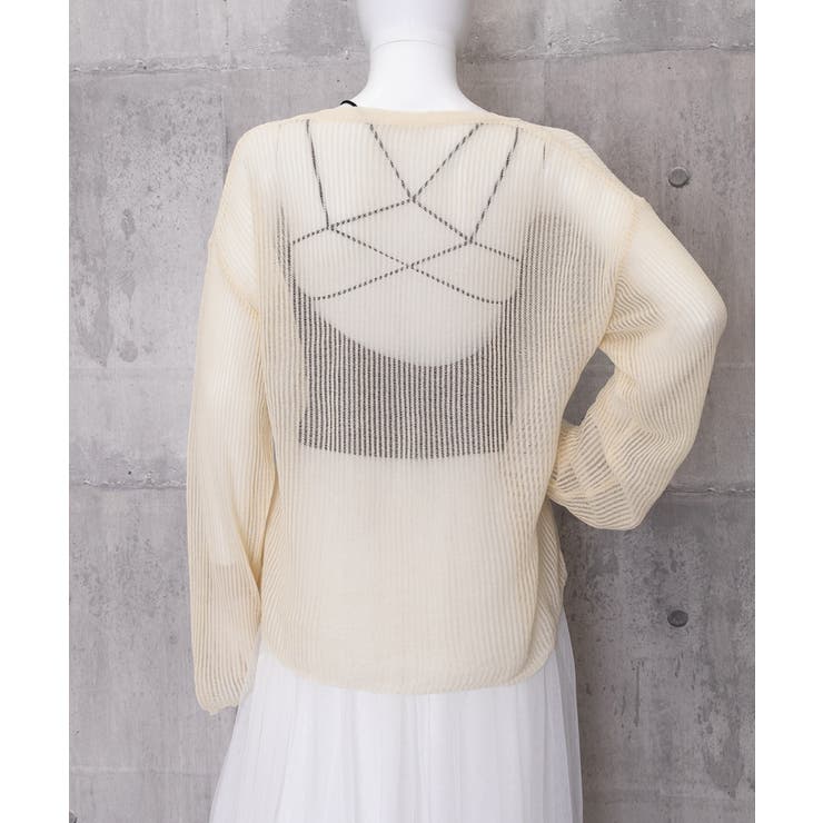 Vネックメッシュニットトップス 重ね着 レディース | SUNSHINE CLOSET | 詳細画像20 