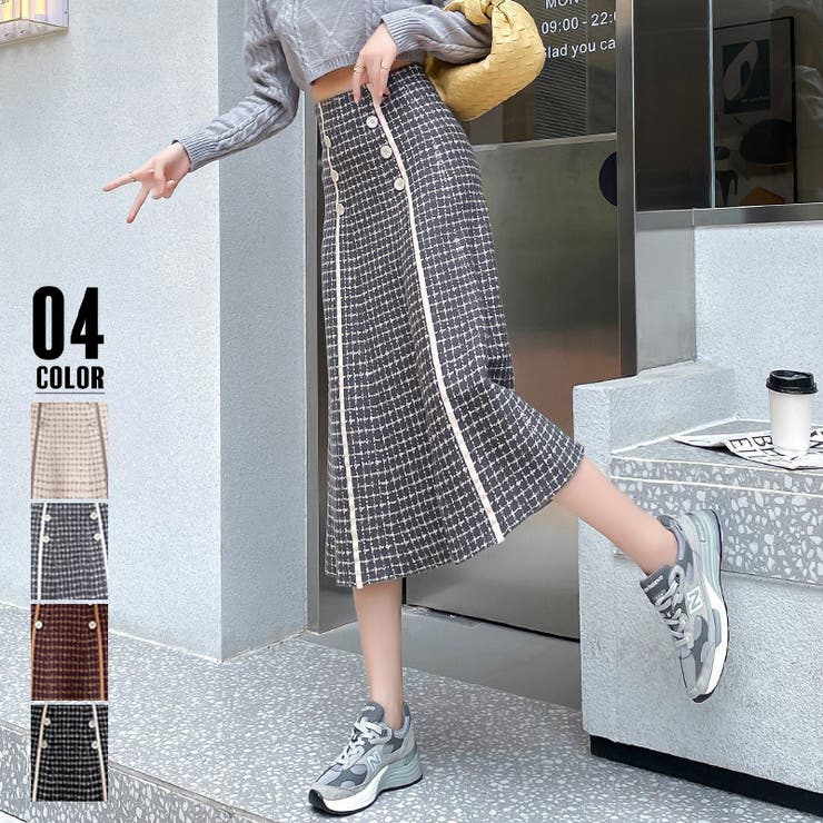 フレアスカートニットスカートハイウエスト[品番:AGCW0003309 フレアスカートニットスカートハイウエスト[品番:AGCW0003309