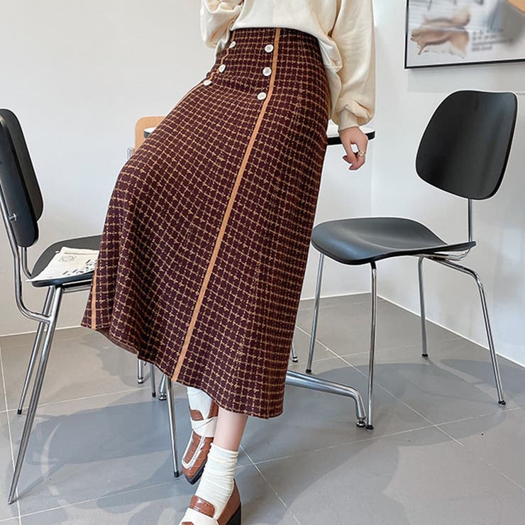 フレアスカートニットスカートハイウエスト | SUNSHINE CLOSET | 詳細画像12 