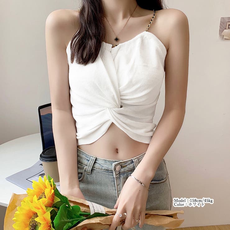 ニットキャミソール オフショルダー 夏 | SUNSHINE CLOSET | 詳細画像3 