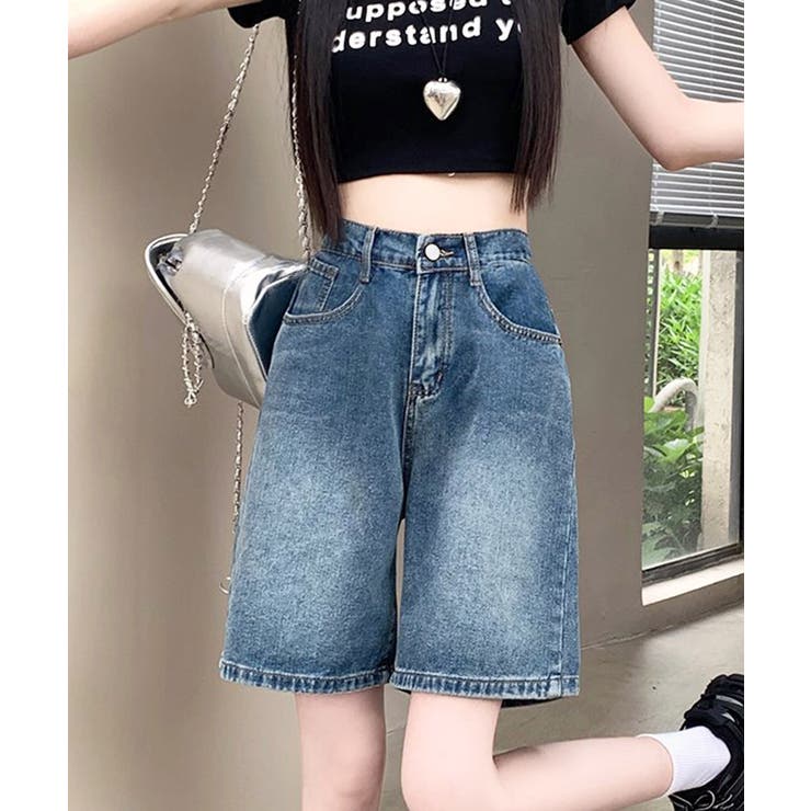 デニムショートパンツ ハイウエスト美脚夏 | SUNSHINE CLOSET | 詳細画像3 