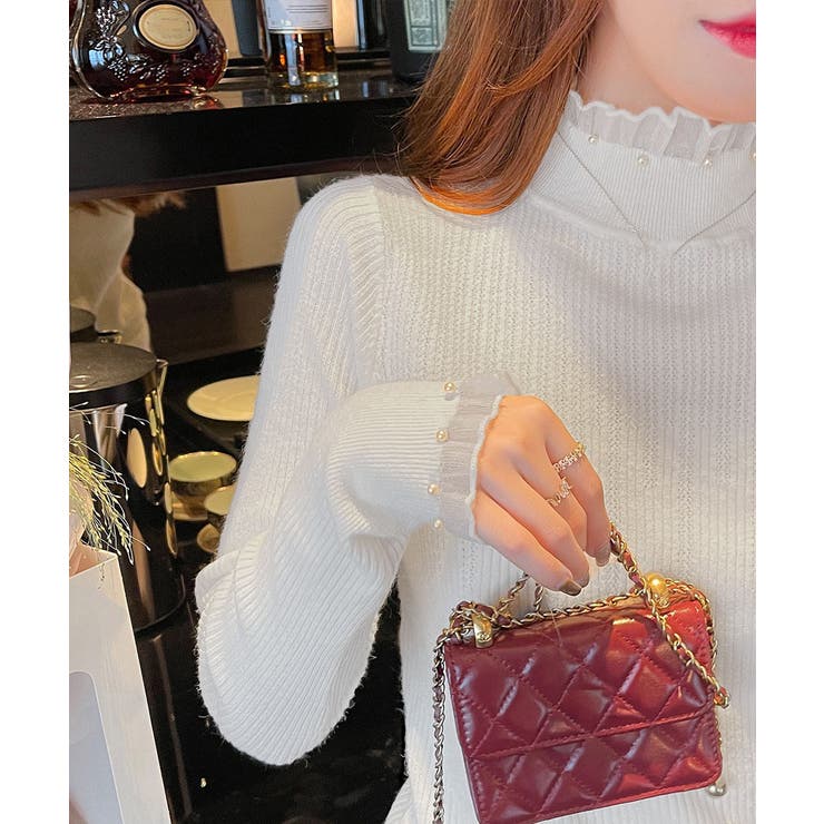 メロウフリルニットトップス レディース 大人上品 | SUNSHINE CLOSET | 詳細画像12 