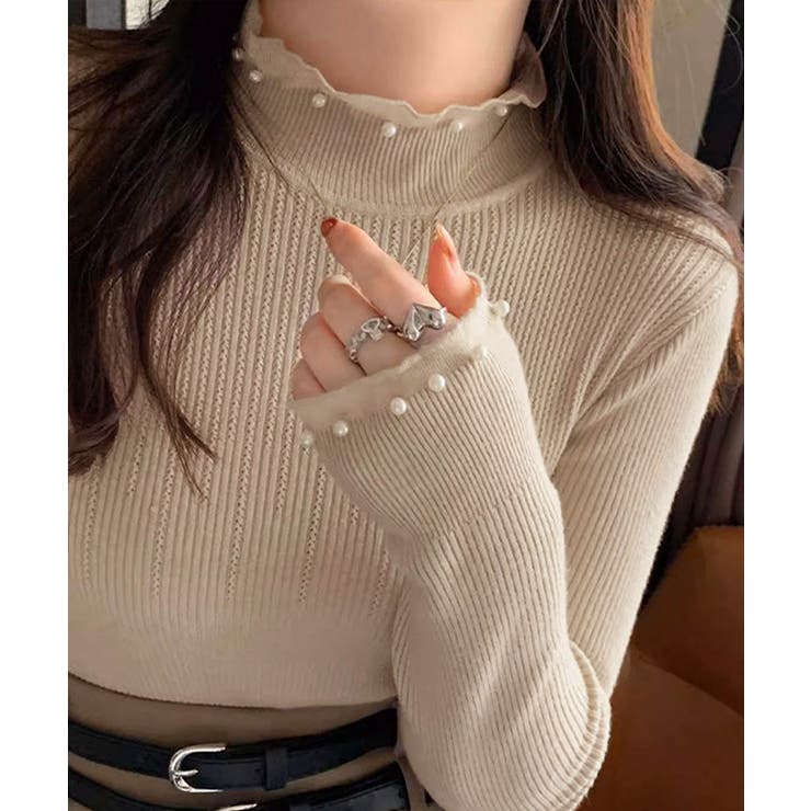 メロウフリルニットトップス レディース 大人上品 | SUNSHINE CLOSET | 詳細画像13 